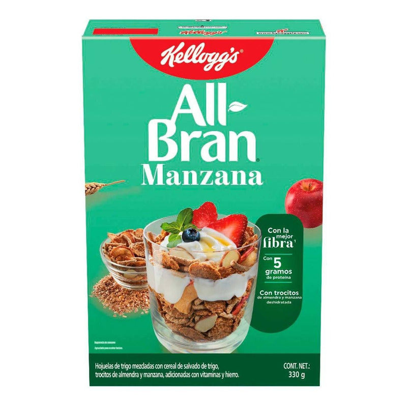 Cereal All-bran Sabor Manzana Y Almendras 330g