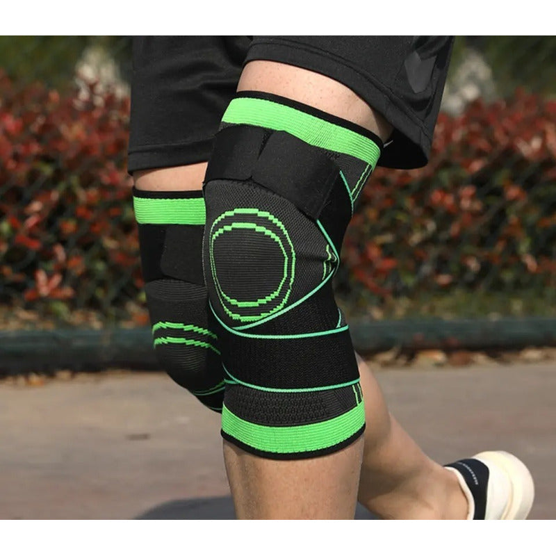 1 Par Rodilleras Deportivas De Compresion Para Gym Elasticas Color Negro Talla M (mediana)