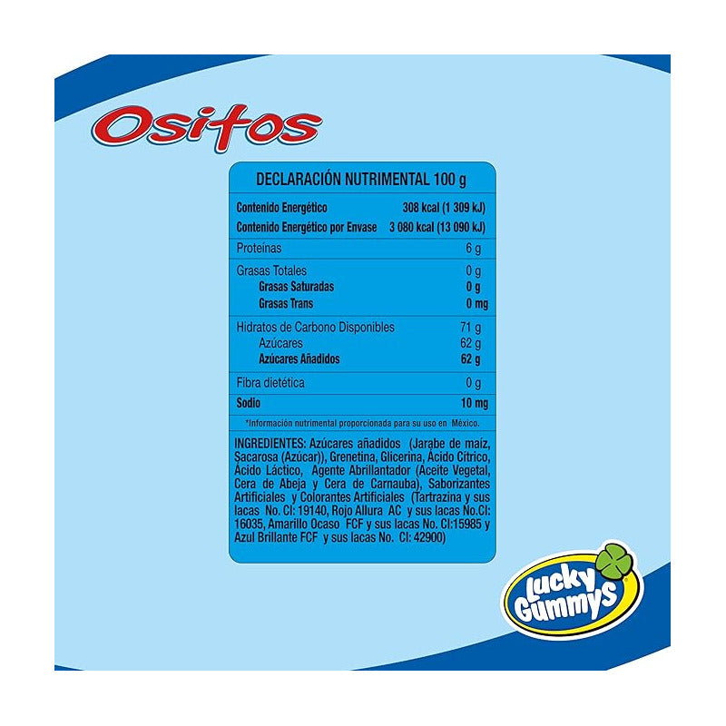 Lucky Gummys Ositos Gomitas Tipo Panditas Paq 8pz D 100g C/u