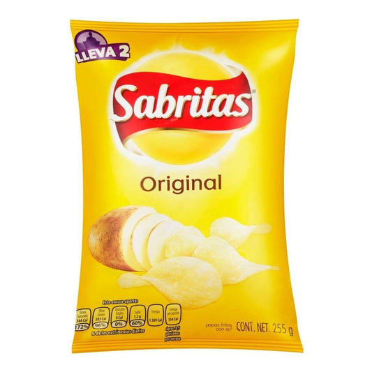 Botana Papas Sabritas Original Sal Mega Bolsa Gigante 255g