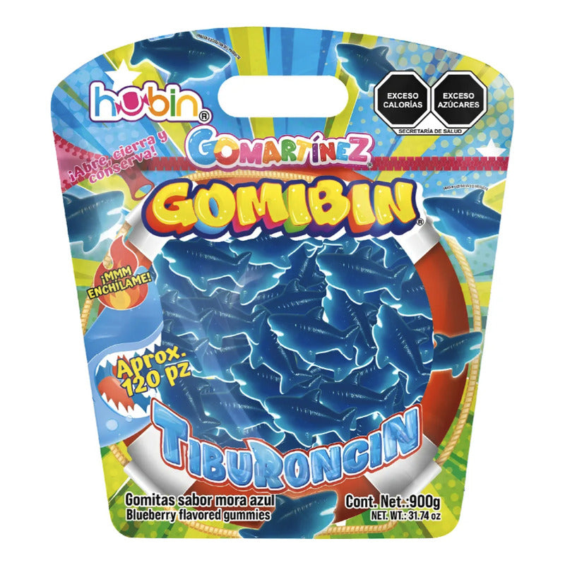Gomita Gomibin Hubin Tuburoncin Sabor Mora Azul Tiburon 900g - Eurotruck Mexico
