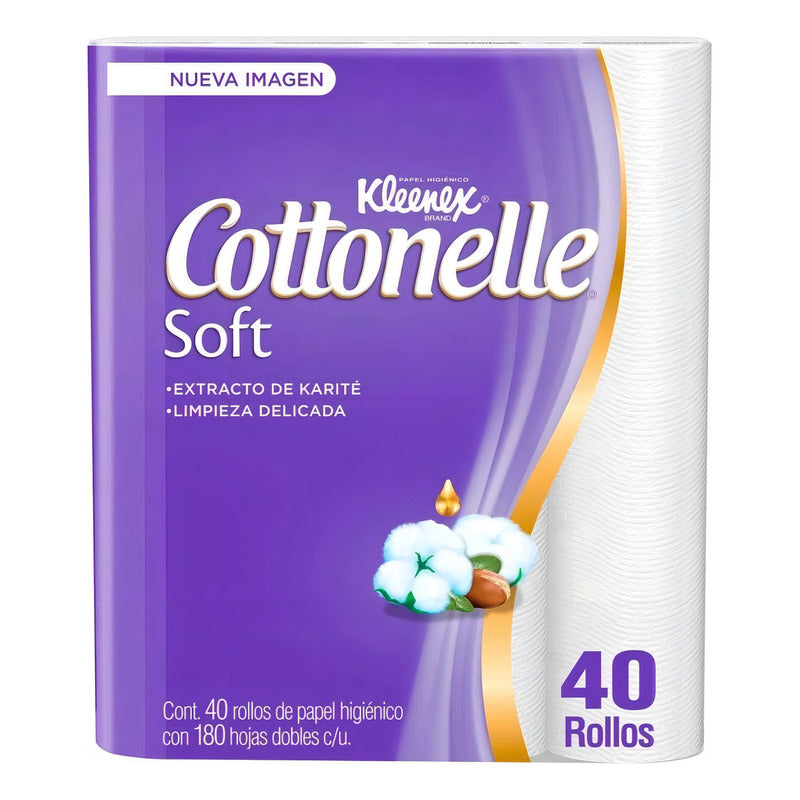 Papel Higiénico Kimberly-clark Kleenex Cotonelle Doble Hoja De 40 u