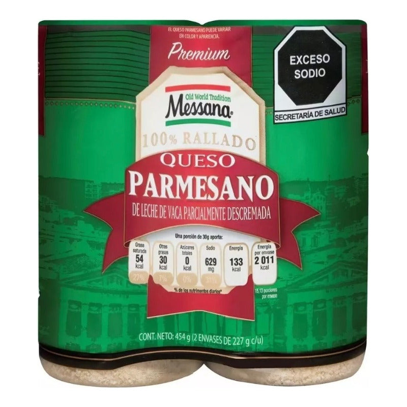 Messana Queso Parmesano Rallado Pack 2 Piezas 227 G.