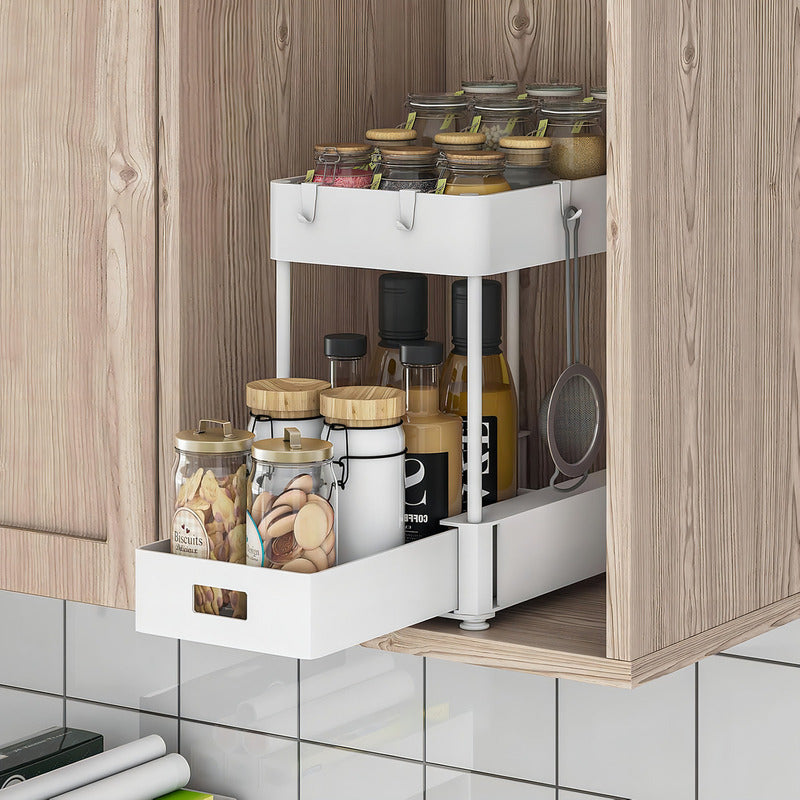 Organizador Multiusos Cosina Baño Encimera Tocador Color Blanco