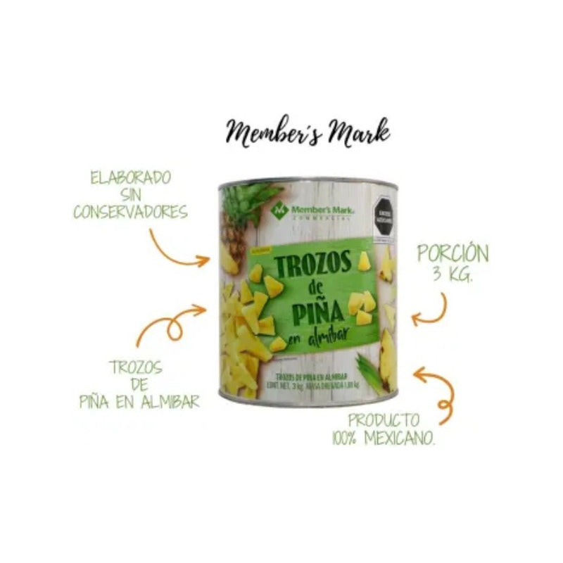 Trozos De Piña Almibar Members Mark 3.060 Kg