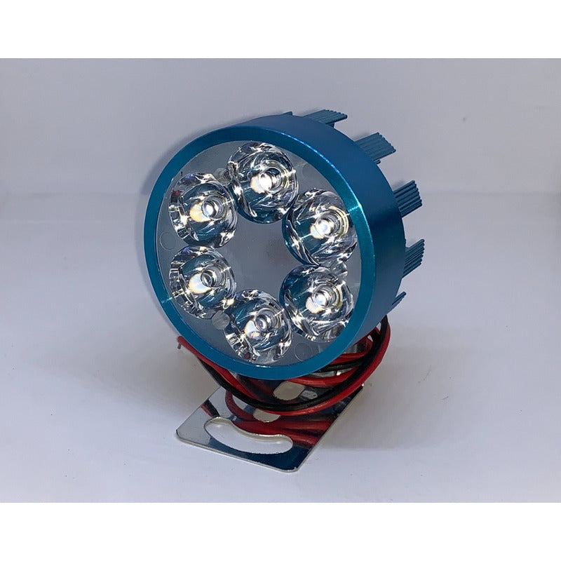 Faro Foco 6 Leds Barra Led Blanco Fijo Moto Bici 10pz