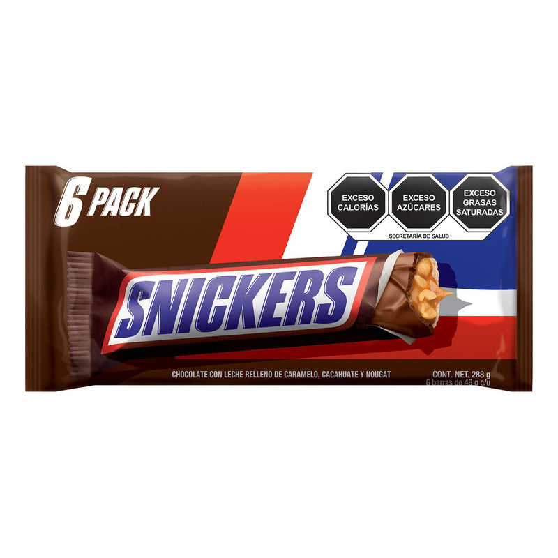 Chocolates Snickers Mars Pack 6pz 288 G - Eurotruck Mexico
