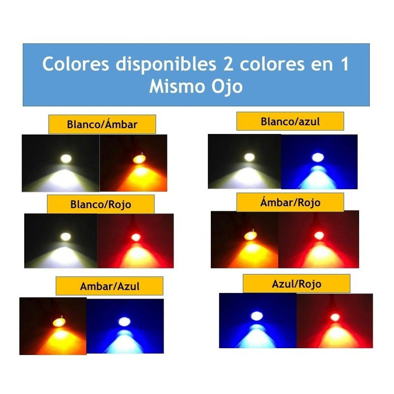 50 Ojos De Aguila Led Jetta Audi Faro Doble Color 12 Led