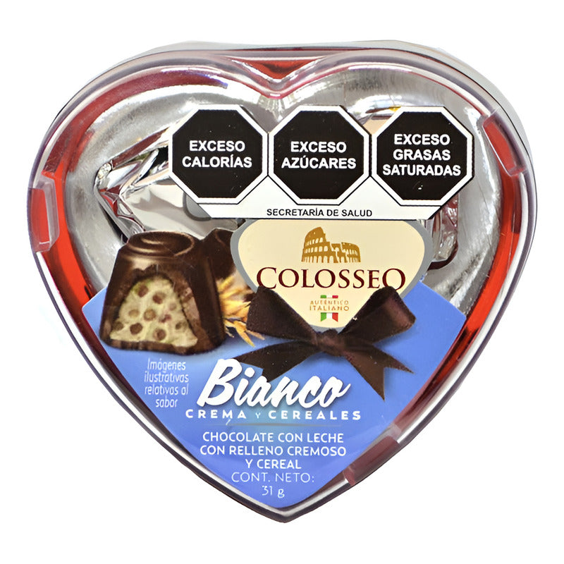 Chocolate Con Leche Relleno Cremoso Y Cereal Bianco Colosseo Chocolate Con Cereal Estuche 31 g