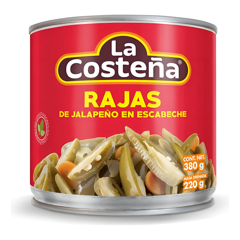 Chiles Jalapeños En Rajas La Costeña 380 Gr