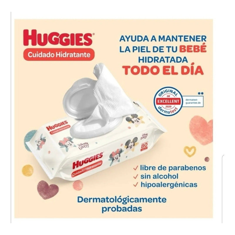 Toallitas Húmedas Huggies Cuidado Hidratante 6 Paquetes Osh