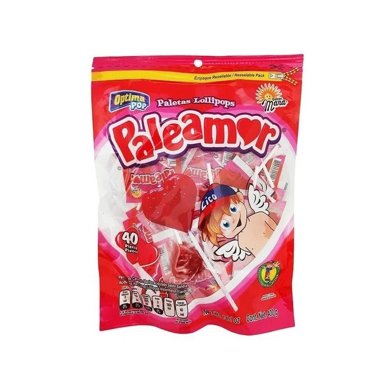 Dulce Paleta Mara Paleamor 320 Gr Sabor Sandia Paleta Corazo