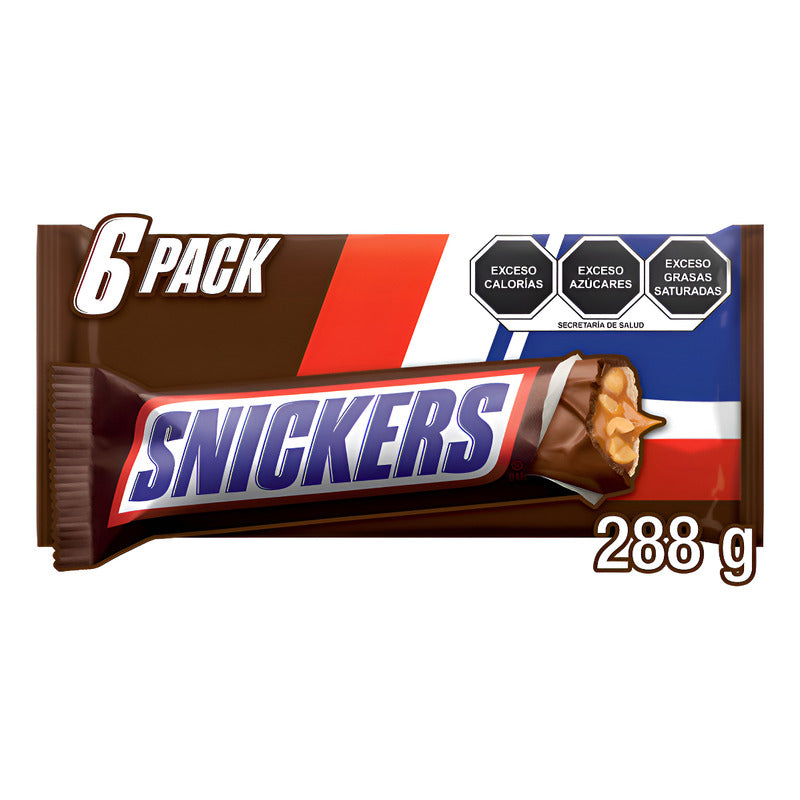 Chocolates Snickers Mars Pack 6pz 288 G - Eurotruck Mexico