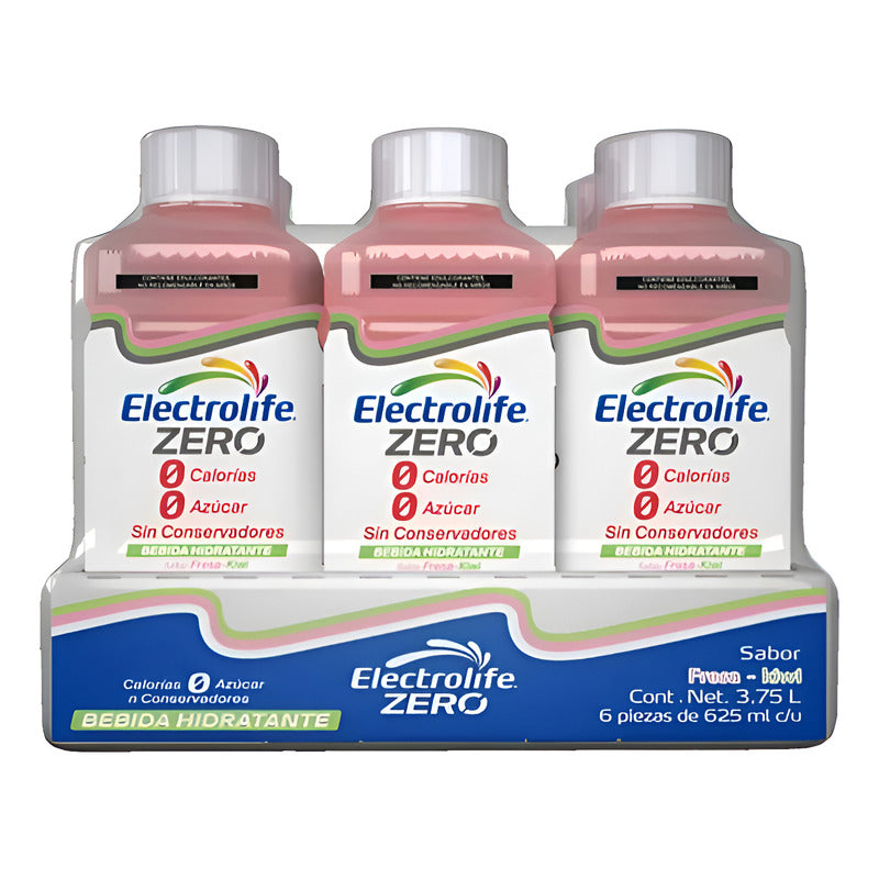 Electrolife Zero Fresa-kiwi Bebida Isotónica 6 Piezas 625ml