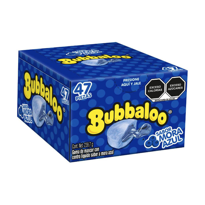 Chicle Bubbaloo Mora Azul Goma De Mascar Pack 47 Pz Dulce - Eurotruck Mexico