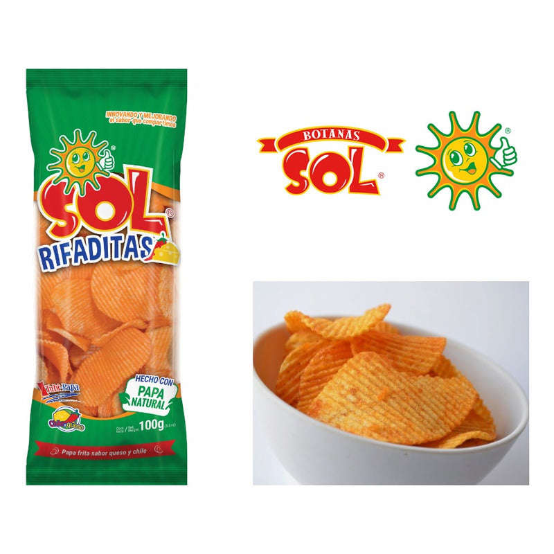 Papas Sol Tubi-papa Rifaditas 100 Gr Sabor Chile Y Queso - Eurotruck Mexico