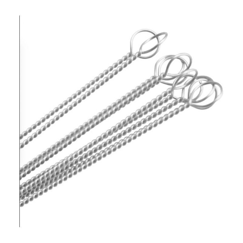 100 Cepillos Para Popotes Limpiador Acero Inoxidable 5mm Plateado - Eurotruck Mexico