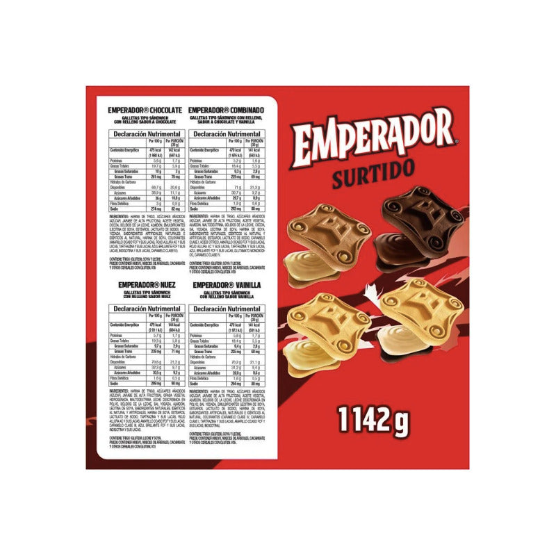Galletas Emperador Surtido Gamesa De 12 Pzas 1142gr
