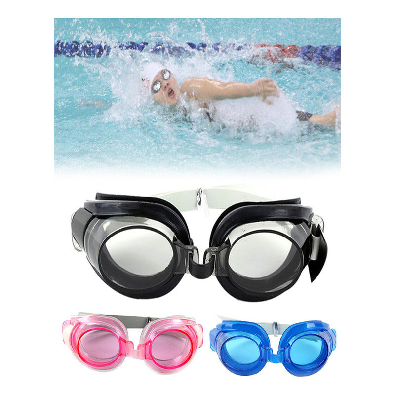 Gafas Googles Silicona Impermeables De Natacion Ajustable Color Amarillo