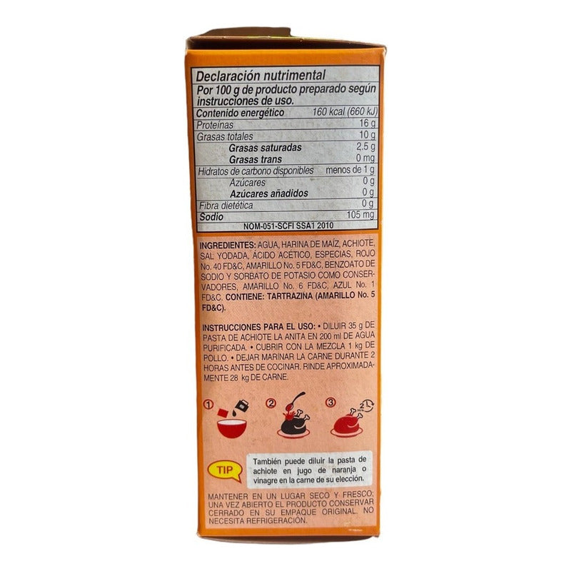 La Anita Pasta De Adobo De Achiote 1kg - Eurotruck Mexico