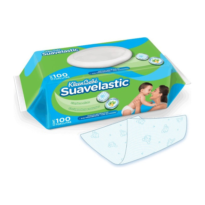 Kleen Bebé Toallitas Húmedas Suavelastic, Caja 600 Pzas.