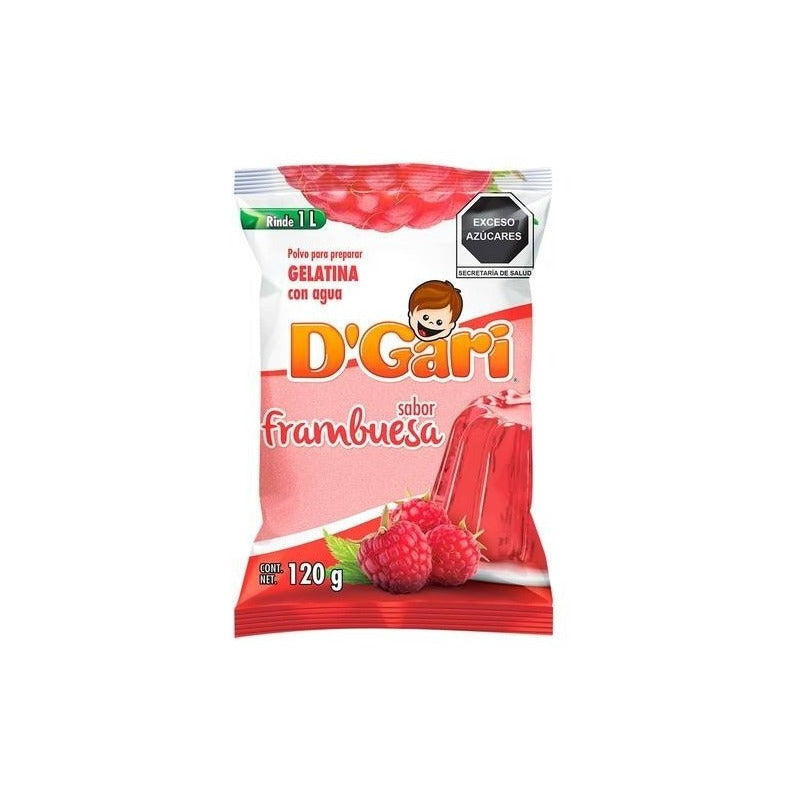 Gelatina En Polvo D-gari Agua Sobre Sabor Frambuesa 120 Gr - Eurotruck Mexico