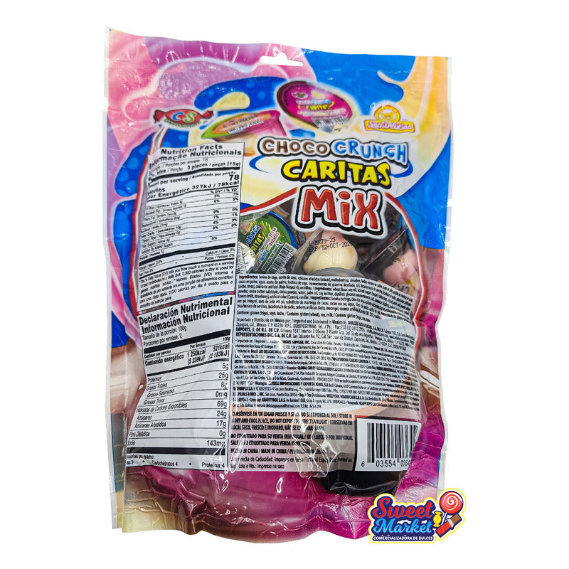 Choco Crunch Caritas Mix 40pzs Las Delicias