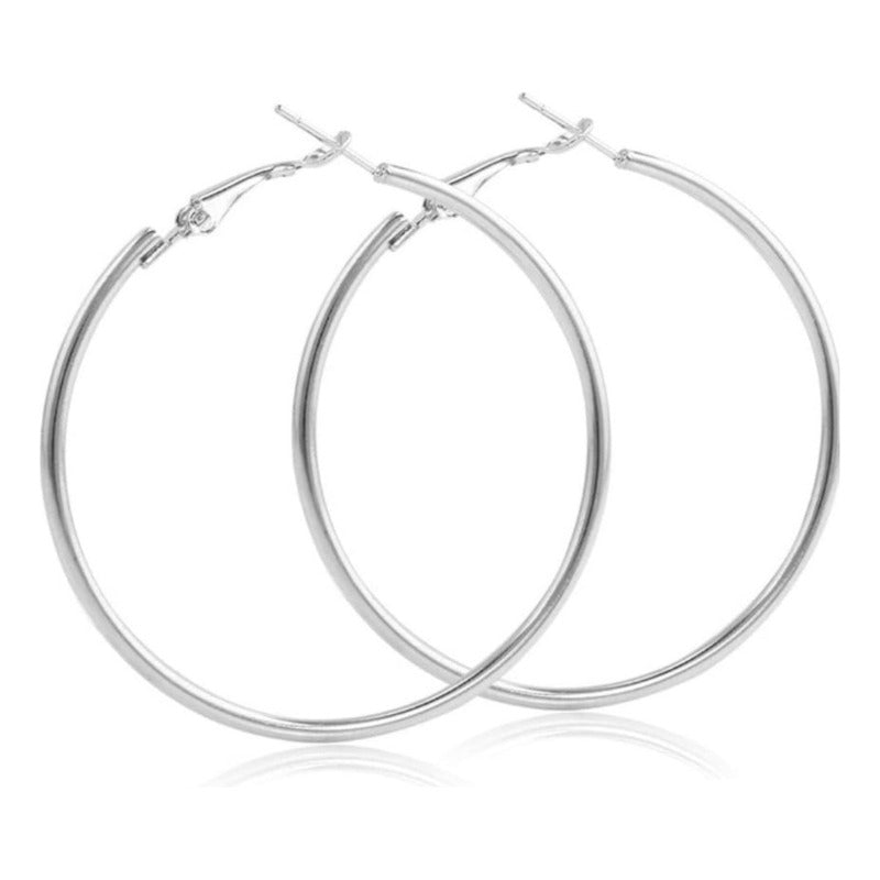 Argollas Acero Metal Brillante Diámetro 2.5mm Color Plateado