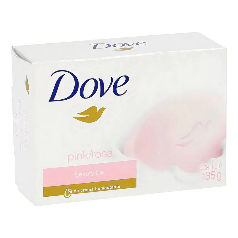 Dove Jabón De Tocador Pink En Barra Individual Rosa De 135g