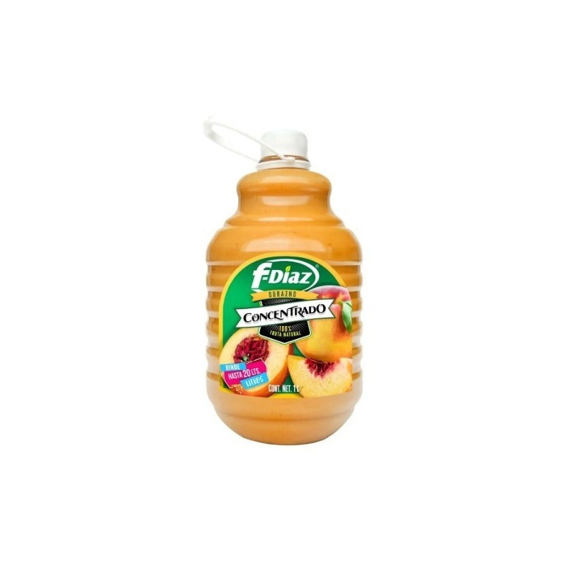 F- Diaz Concentrado Para Agua Durazno 1 Lt Fruta Natural