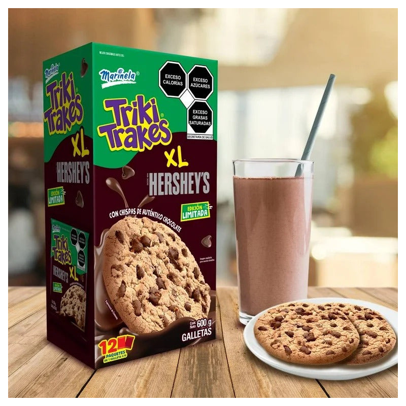 Galletas Marinela Triki Trakes Xl Hershey S 12pz De 50g