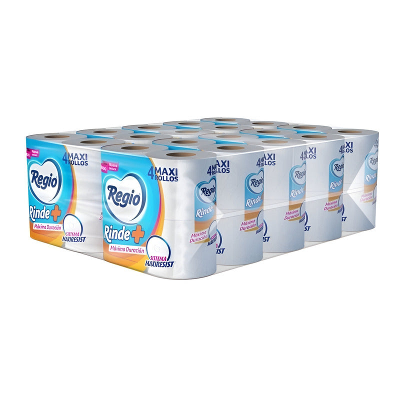 Papel Higiénico Regio Rinde Más Fuxion, 4 Rollos Color Blanco - Eurotruck Mexico