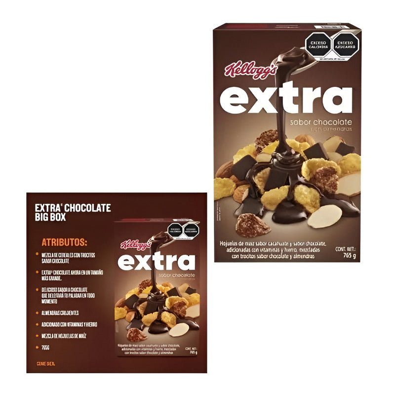 Hojuelas De Maíz Extra Chocolate Con Almendras Kellog's 765g - Eurotruck Mexico