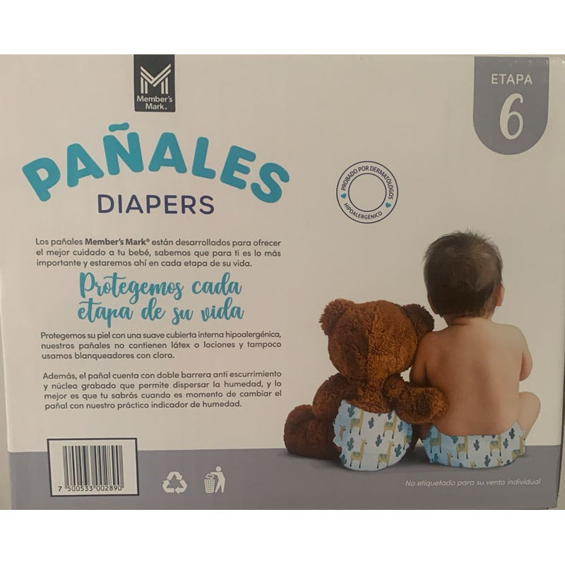 Pañales Unisex Etapa 6 Members Mark 72 Pzas