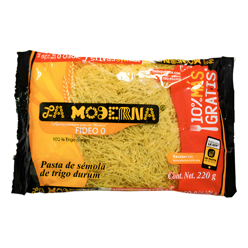 La Moderna Pasta Para Sopa Fideo 0 Delgado 220 Gr 10% Mas - Eurotruck Mexico