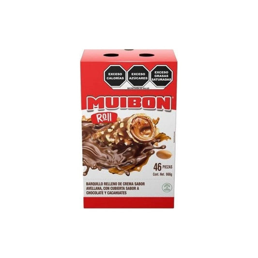 Muibon Barquillo Relleno Crema De Avellana Y Chocolate 46pz - Eurotruck Mexico