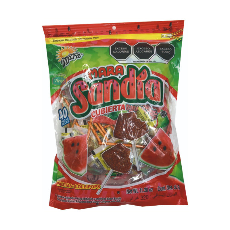 Paleta Sandia Enchilada 40 Pzas Mara Sandia Con Chile Kosher - Eurotruck Mexico