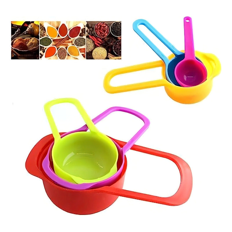 Set Cucharas Medidoras, Juego 6 Piezas De Repostería Cocina Color Multicolor