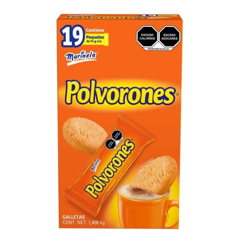 Galletas Polvorones Marinela Con 19 Piezas De 74 Gr C/u