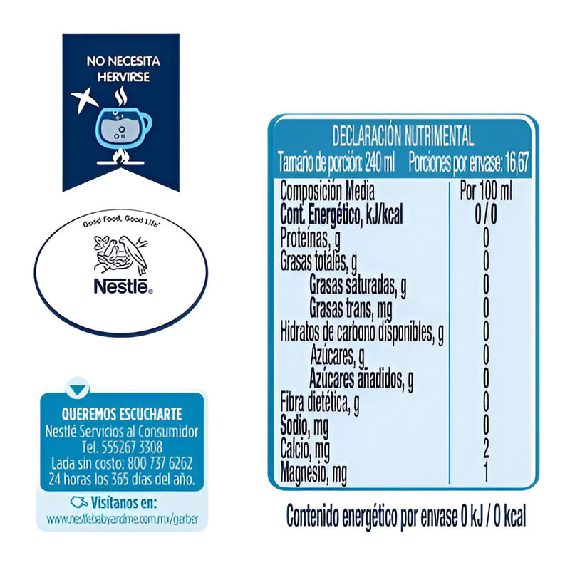 Agua Natural Gerber Botella 4 L