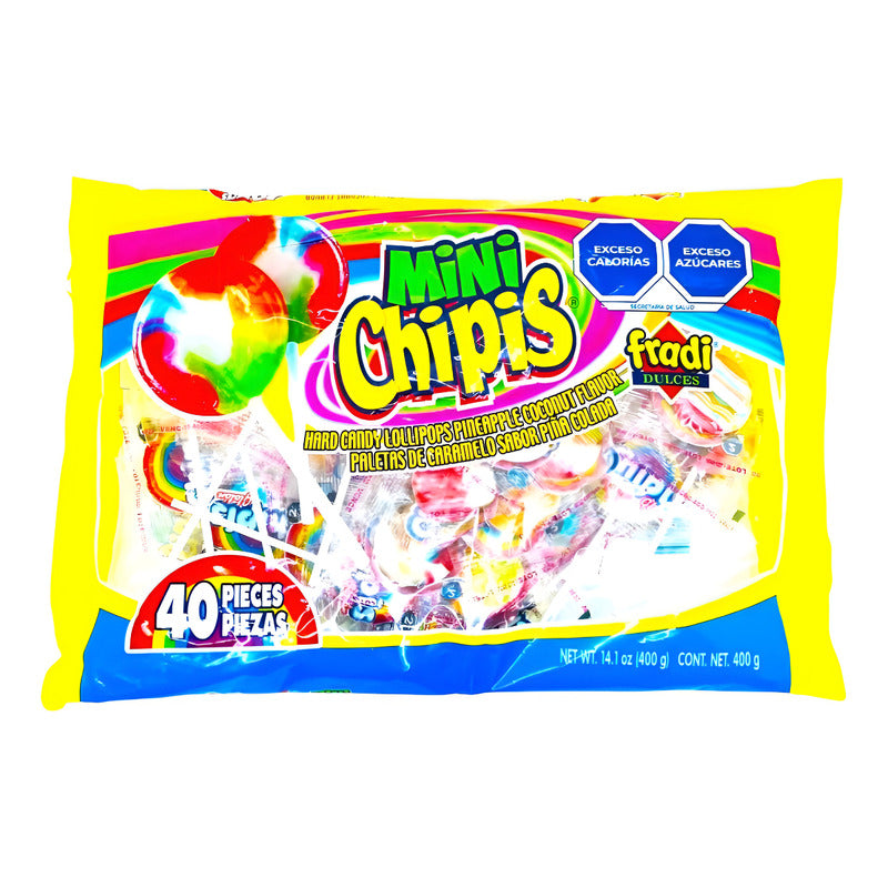 Paleta Arcoiris Mini Chipis Caramelo Bolsa 40pz Fradi Dulces Sabores Piña Colada - Eurotruck Mexico