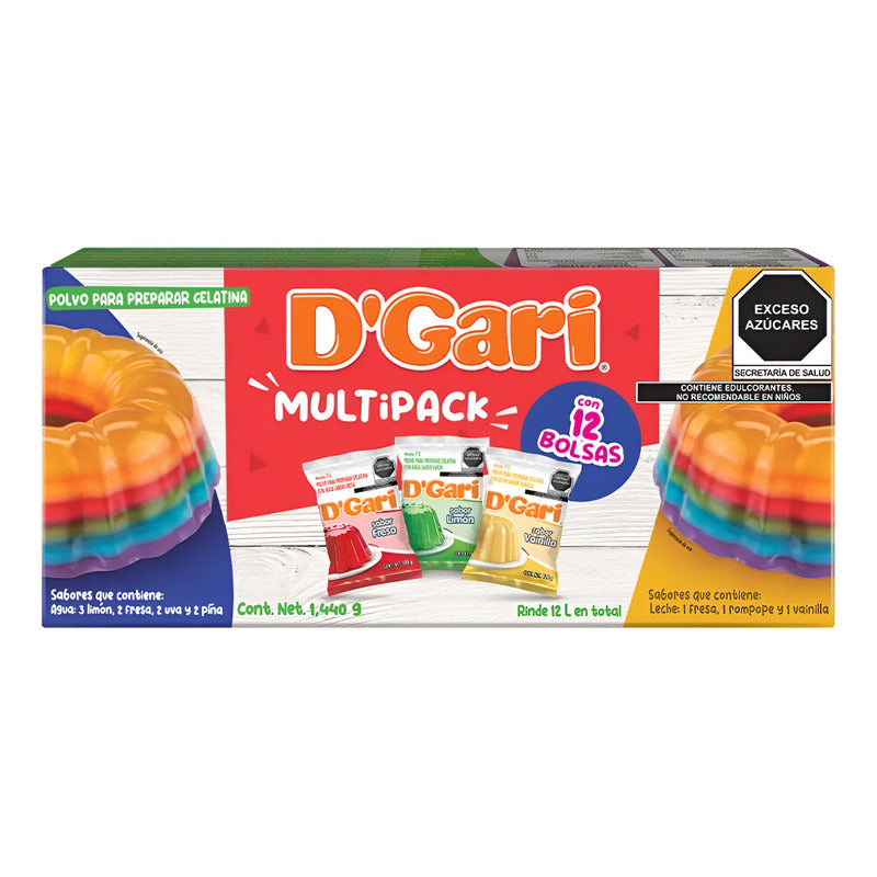 Gelatina Surtida D'gari 12 Piezas De 120 G Multipack - Eurotruck Mexico