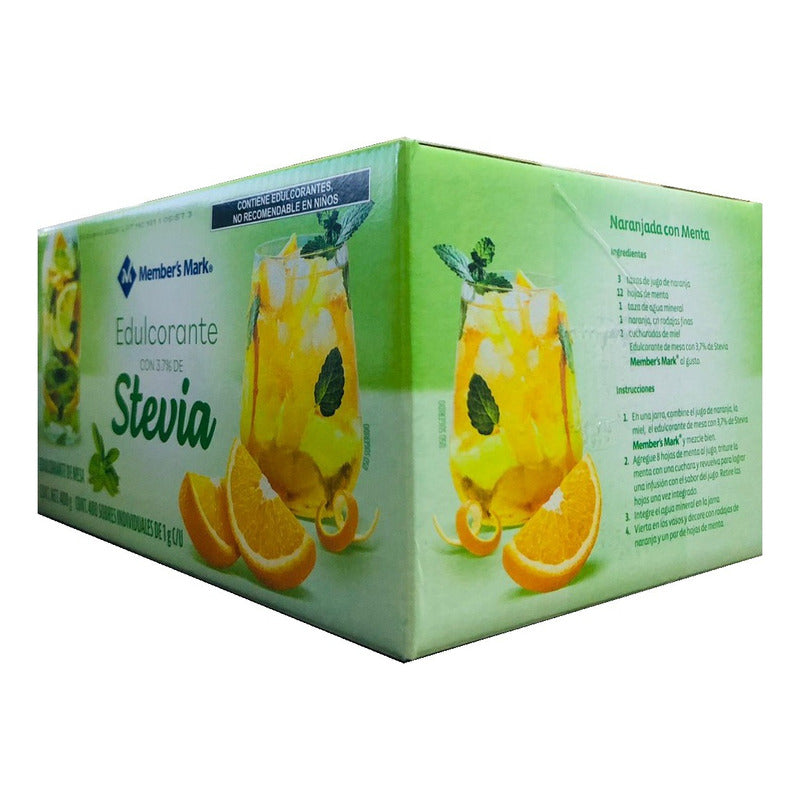 Edulcorante Con Stevia Members Mark Con 400 Sobres De 1 G - Eurotruck Mexico