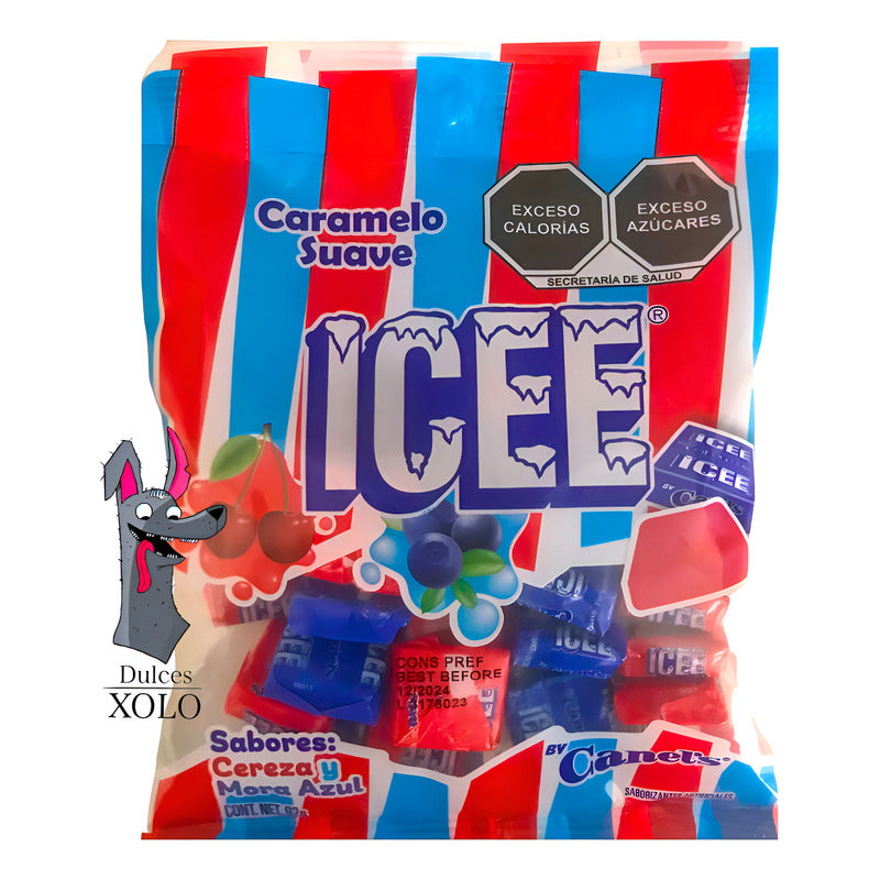 Caramelo Suave Icee Cereza Mora Azul 92g Canels