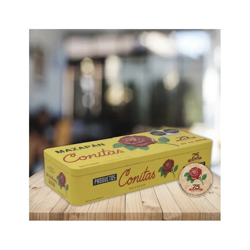 Mazapan De La Rosa Conitas Caja Metalica De 840 Gr 30pz