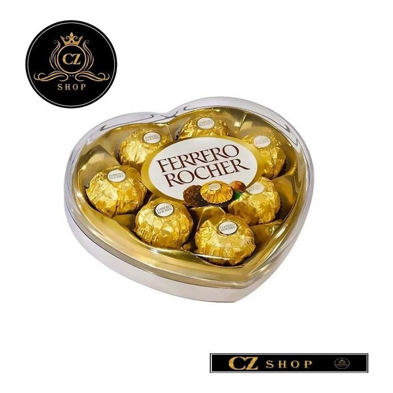 Chocolates Ferrero Rocher 8 Piezas Caja Corazon 100 Gr