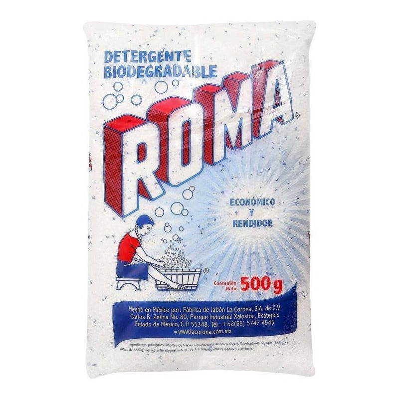 Detergente En Polvo Roma Multiusos Antibacterial Ropa Delicada 500g - Eurotruck Mexico