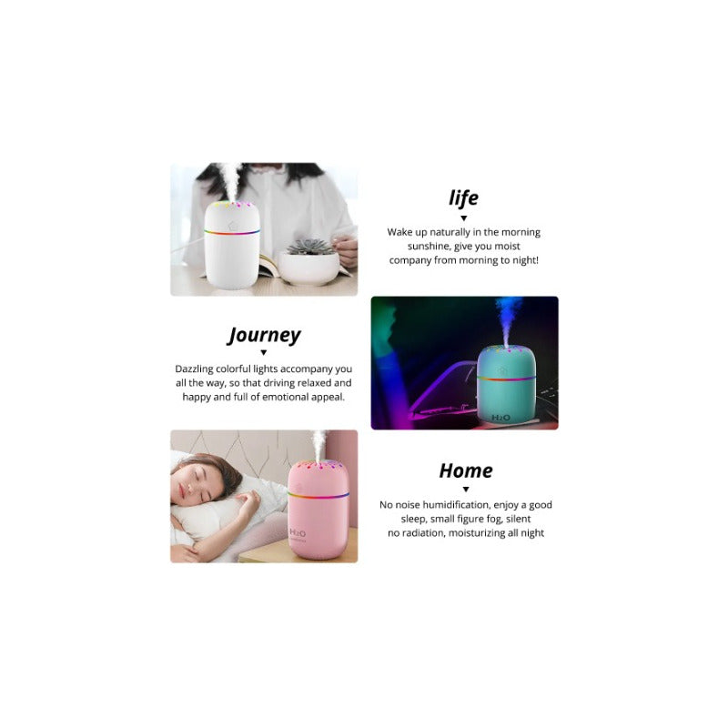 Humidificador De Aire Portátil, Difusor Nano Con Luz Led.