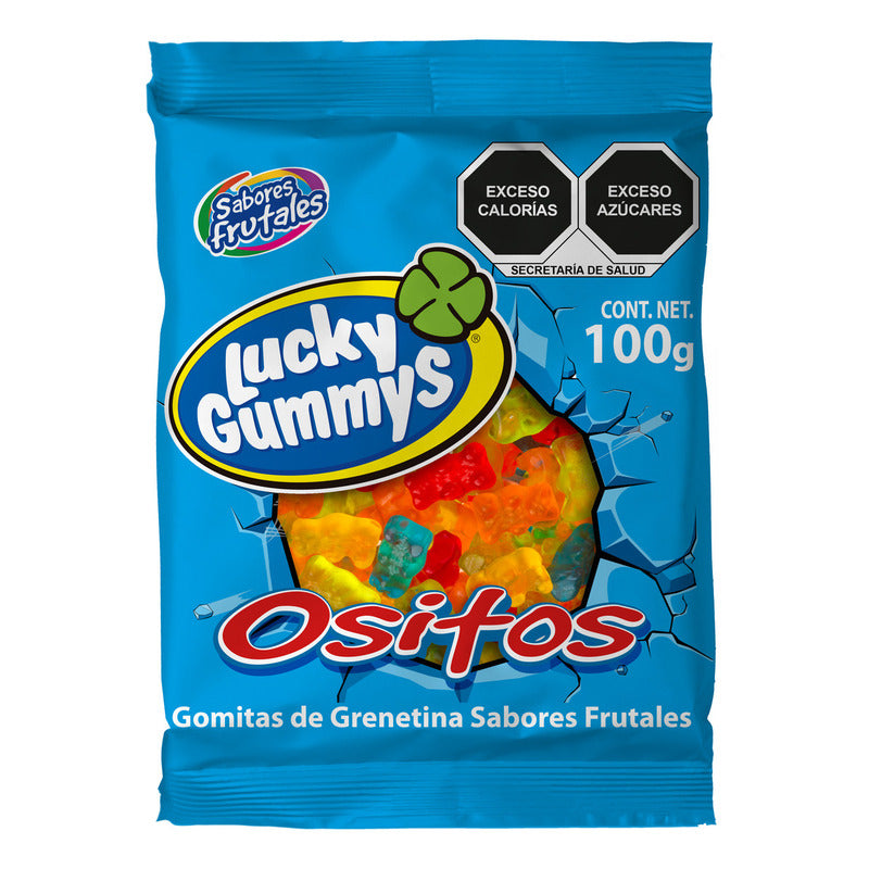 Lucky Gummy Ositos Gomitas Tipo Panditas Paquete De 8pz D 100g C/u