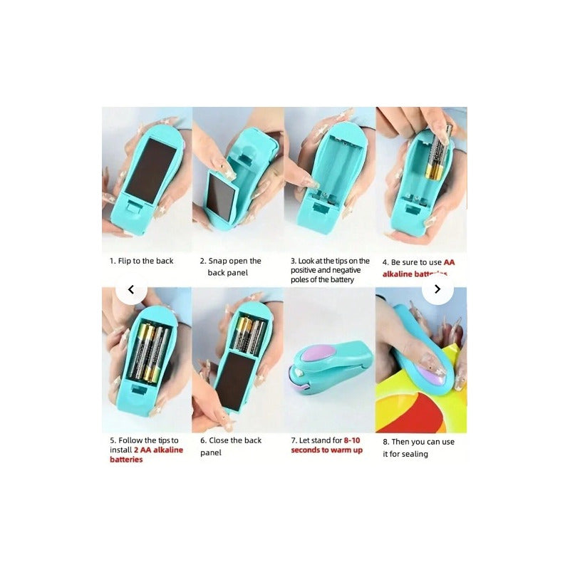 Mini Máquina Selladora Bolsas Plástico Portátil Multicolor.